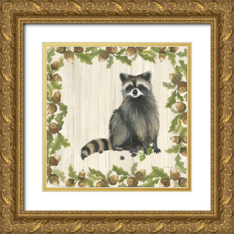 Woodland Critter V Gold Ornate Wood Framed Art Print with Double Matting by Ducklow, Patsy
