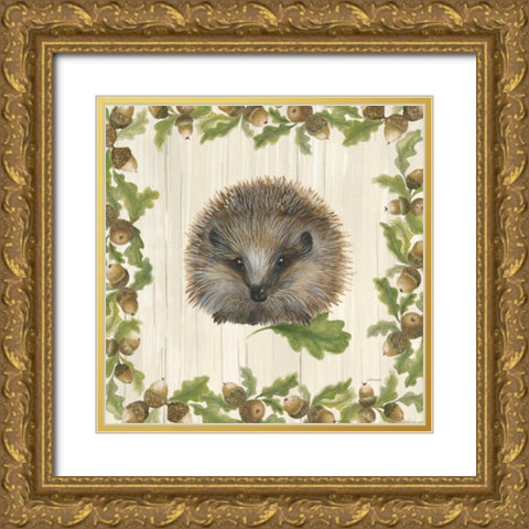Woodland Critter VI Gold Ornate Wood Framed Art Print with Double Matting by Ducklow, Patsy