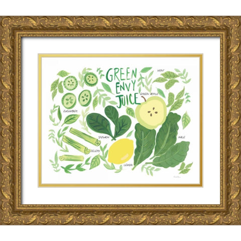 Fruity Smoothie III on White Gold Ornate Wood Framed Art Print with Double Matting by Zaman, Farida