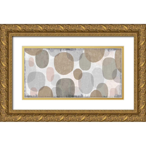 Pastel Drips Gold Ornate Wood Framed Art Print with Double Matting by Mullan, Michael