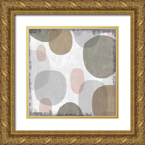 Pastel Drips I Gold Ornate Wood Framed Art Print with Double Matting by Mullan, Michael