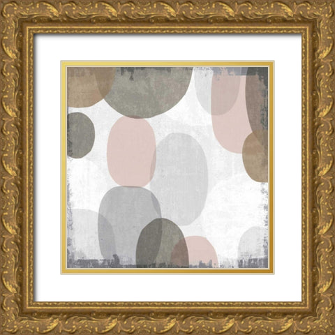 Pastel Drips II Gold Ornate Wood Framed Art Print with Double Matting by Mullan, Michael