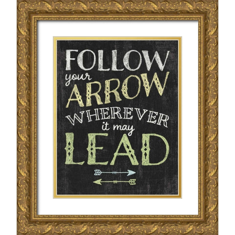 Winsome Words II Gold Ornate Wood Framed Art Print with Double Matting by Hershey, Moira
