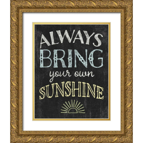 Winsome Words III Gold Ornate Wood Framed Art Print with Double Matting by Hershey, Moira