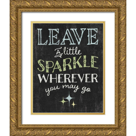 Winsome Words IV Gold Ornate Wood Framed Art Print with Double Matting by Hershey, Moira