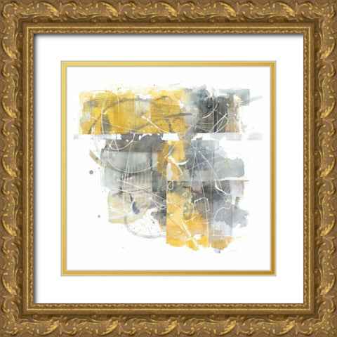 Moving In and Out of Traffic II Yellow Grey Gold Ornate Wood Framed Art Print with Double Matting by Schick, Mike