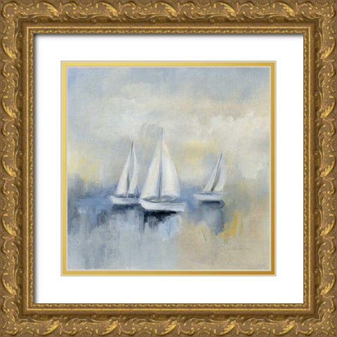 Morning Sail II Gold Ornate Wood Framed Art Print with Double Matting by Vassileva, Silvia