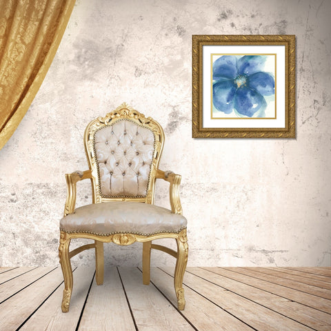 Indigo Mint IV Gold Ornate Wood Framed Art Print with Double Matting by Paschke, Chris