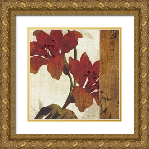 Floral Harmony III Gold Ornate Wood Framed Art Print with Double Matting by Mullan, Michael