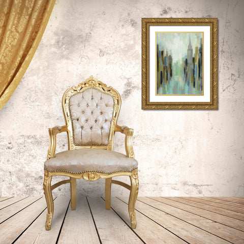 New York Morning II Gold Ornate Wood Framed Art Print with Double Matting by Vassileva, Silvia