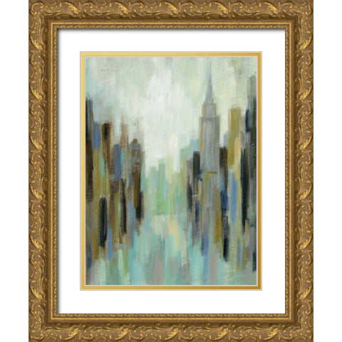New York Morning II Gold Ornate Wood Framed Art Print with Double Matting by Vassileva, Silvia