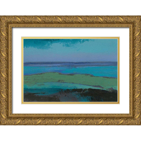 Low Tide Killala Gold Ornate Wood Framed Art Print with Double Matting by Dowling, Grainne