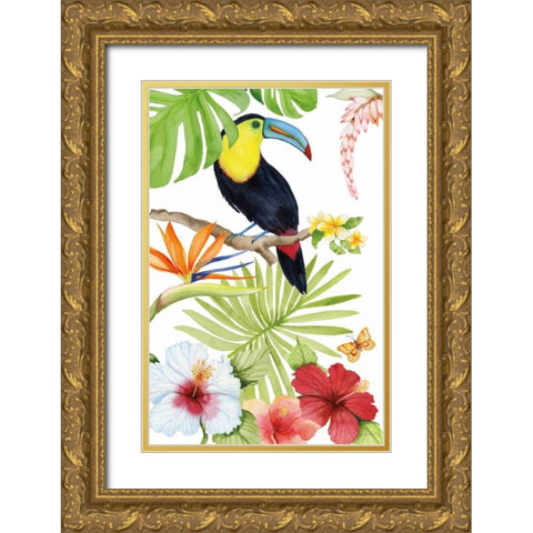 Treasures of the Tropics I Gold Ornate Wood Framed Art Print with Double Matting by McKenna, Kathleen Parr