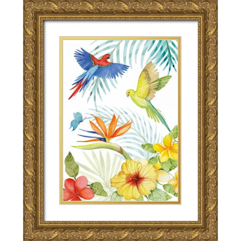 Treasures of the Tropics II Gold Ornate Wood Framed Art Print with Double Matting by McKenna, Kathleen Parr