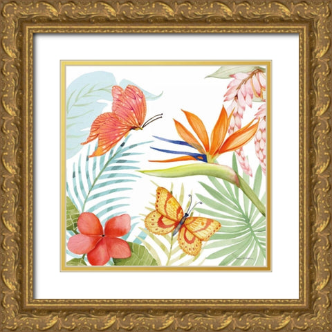 Treasures of the Tropics IV Gold Ornate Wood Framed Art Print with Double Matting by McKenna, Kathleen Parr