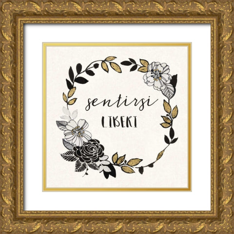 Dream Garden Inspiration II Italian Gold Ornate Wood Framed Art Print with Double Matting by Wild Apple Portfolio