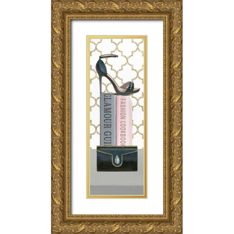 Forever Fashion III Panel Gold Ornate Wood Framed Art Print with Double Matting by Fabiano, Marco