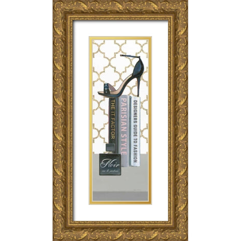 Forever Fashion VI Panel Gold Ornate Wood Framed Art Print with Double Matting by Fabiano, Marco