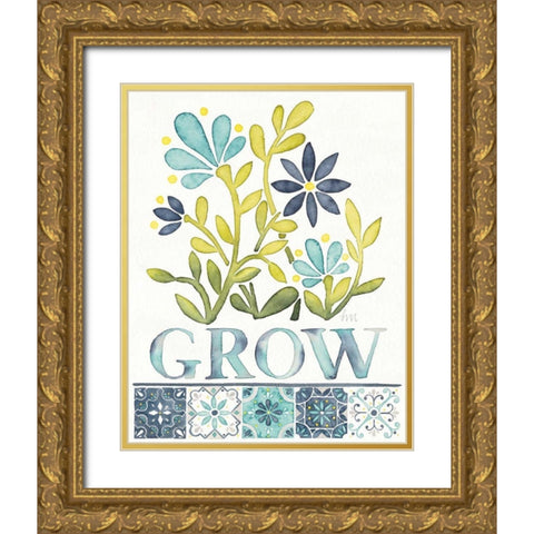 Garden Getaway Inspiration IV Gold Ornate Wood Framed Art Print with Double Matting by Marshall, Laura