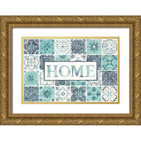 Garden Getaway Home Gold Ornate Wood Framed Art Print with Double Matting by Marshall, Laura