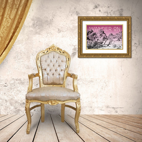 Ombre Adventure IV Wander On Gold Ornate Wood Framed Art Print with Double Matting by Urquhart, Elizabeth