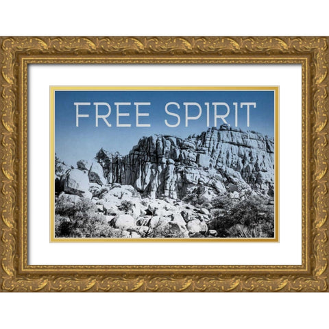 Ombre Adventure VI Free Spirit Gold Ornate Wood Framed Art Print with Double Matting by Urquhart, Elizabeth