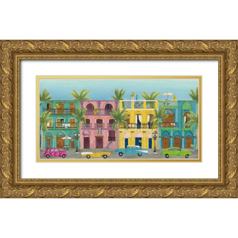 Havana I Gold Ornate Wood Framed Art Print with Double Matting by DeNeige, Elyse