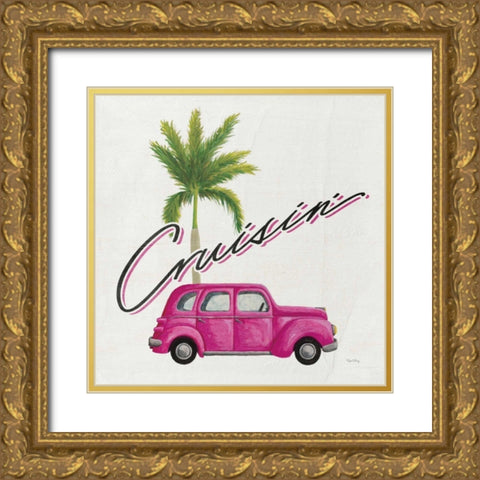 Havana VII Gold Ornate Wood Framed Art Print with Double Matting by DeNeige, Elyse