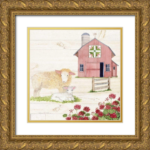 Life on the Farm II Gold Ornate Wood Framed Art Print with Double Matting by McKenna, Kathleen Parr