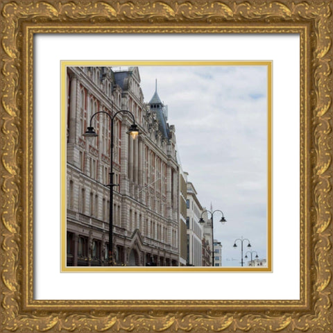 The Strand Lights Gold Ornate Wood Framed Art Print with Double Matting by Bevan, Keri