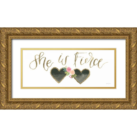 Girl Power VI Gold Ornate Wood Framed Art Print with Double Matting by Jackson, Jenaya
