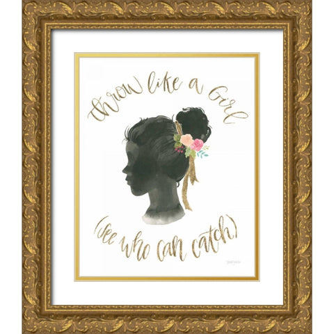 Girl Power VIII Gold Ornate Wood Framed Art Print with Double Matting by Jackson, Jenaya