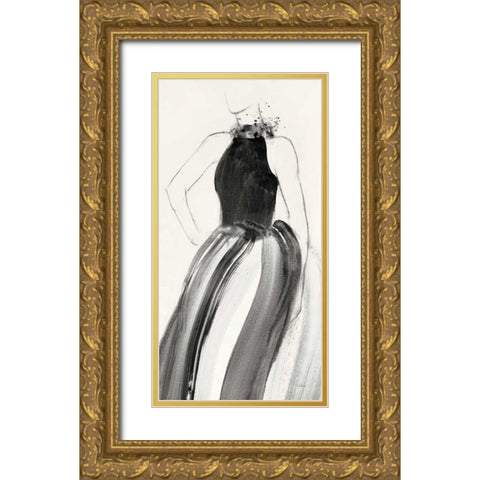 Fashionista II Gold Ornate Wood Framed Art Print with Double Matting by Hristova, Albena
