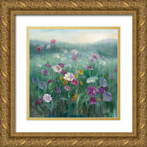 Cosmos at Dawn Gold Ornate Wood Framed Art Print with Double Matting by Nai, Danhui