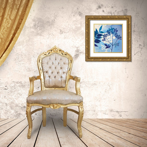 Blue Sky Garden I Gold Ornate Wood Framed Art Print with Double Matting by Studio Mousseau