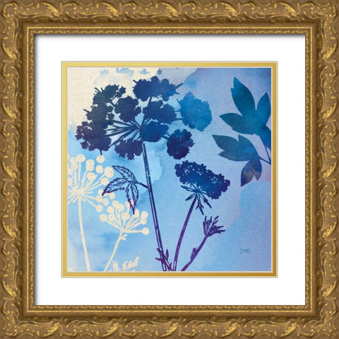 Blue Sky Garden III Gold Ornate Wood Framed Art Print with Double Matting by Studio Mousseau