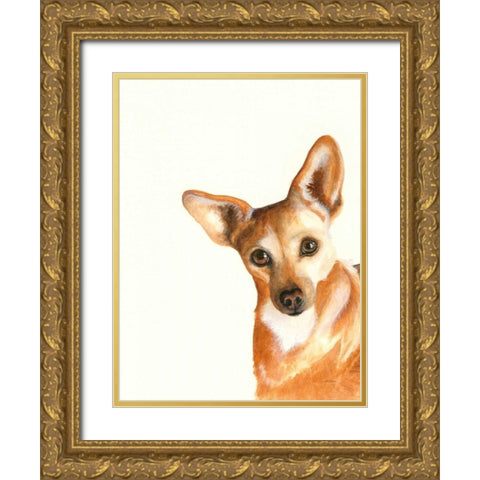 Xena Gold Ornate Wood Framed Art Print with Double Matting by Ducklow, Patsy