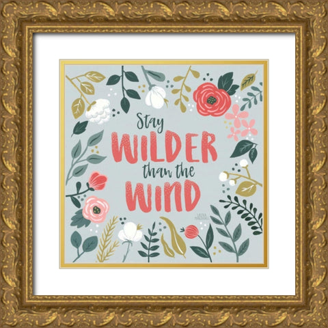 Wildflower Daydreams I Gold Ornate Wood Framed Art Print with Double Matting by Marshall, Laura