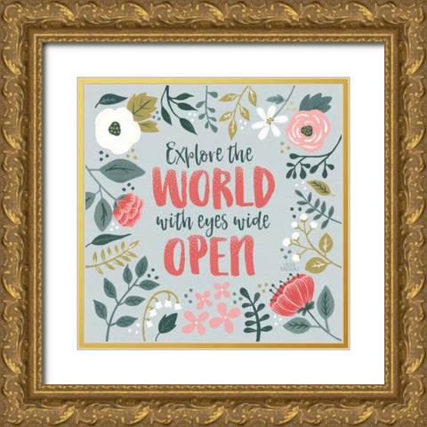 Wildflower Daydreams II Gold Ornate Wood Framed Art Print with Double Matting by Marshall, Laura