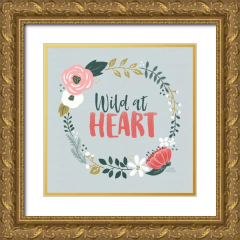 Wildflower Daydreams IV Gold Ornate Wood Framed Art Print with Double Matting by Marshall, Laura