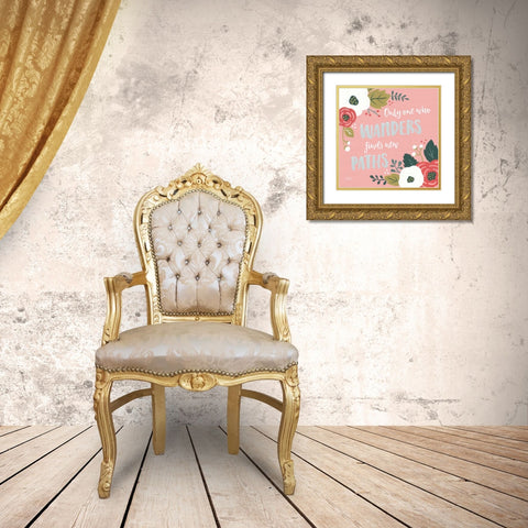Wildflower Daydreams VI Gold Ornate Wood Framed Art Print with Double Matting by Marshall, Laura