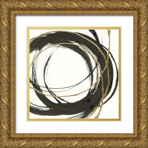 Gilded Enso II Gold Ornate Wood Framed Art Print with Double Matting by Paschke, Chris