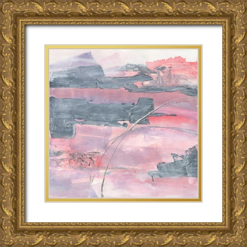 Whitewashed Blush II Gold Ornate Wood Framed Art Print with Double Matting by Paschke, Chris