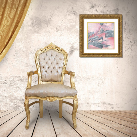 Whitewashed Blush III Gold Ornate Wood Framed Art Print with Double Matting by Paschke, Chris