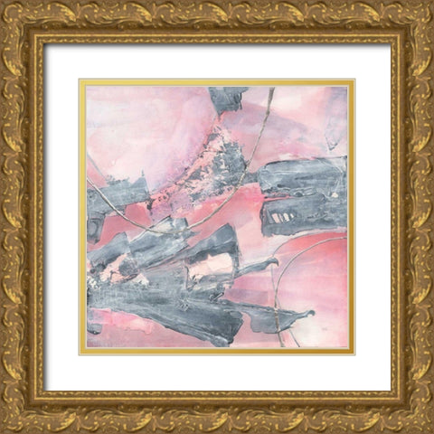 Whitewashed Blush III Gold Ornate Wood Framed Art Print with Double Matting by Paschke, Chris
