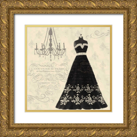 French Couture II Reverse Gold Ornate Wood Framed Art Print with Double Matting by Adams, Emily