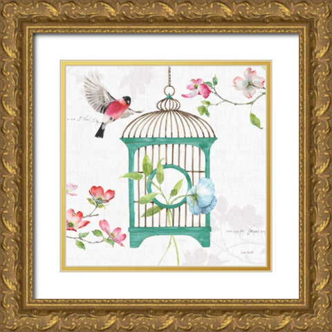 Dogwood Garden VII Gold Ornate Wood Framed Art Print with Double Matting by Audit, Lisa