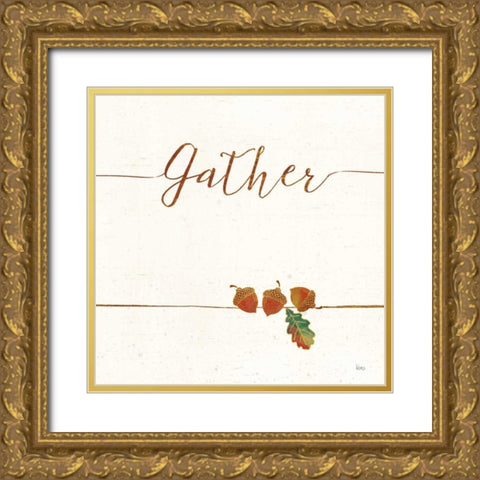 Underlined Fall VI Gold Ornate Wood Framed Art Print with Double Matting by Charron, Veronique