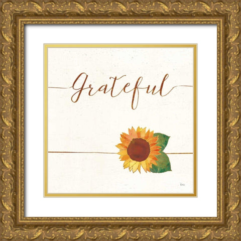 Underlined Fall VIII Gold Ornate Wood Framed Art Print with Double Matting by Charron, Veronique