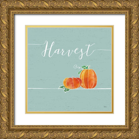 Underlined Fall V Color Gold Ornate Wood Framed Art Print with Double Matting by Charron, Veronique
